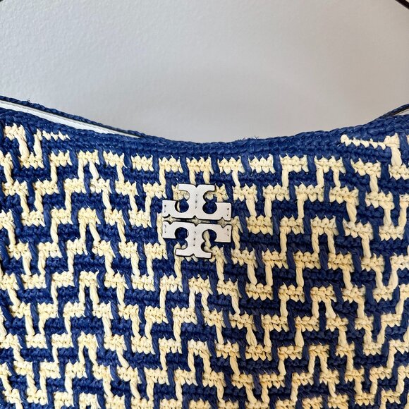 Tory Burch Thea Straw Bucket Shoulder Bag - Picture 9 of 15